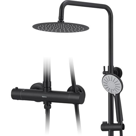 Colonne de douche thermostatique noire (1/5)