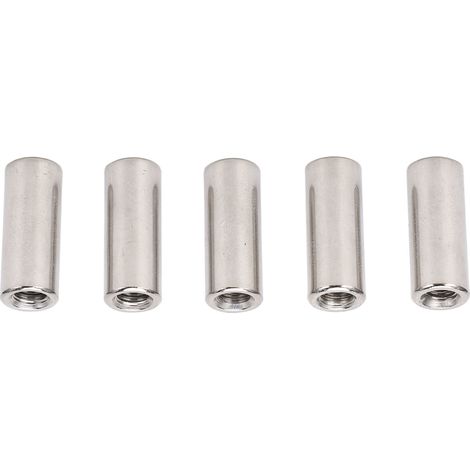 20 pièces douilles de connexion rondes M6x1.0 10 L25mm en acier inoxydable 304 écrous de couplage manchons filetés (1/5)