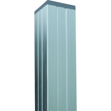 WPC-Steckzaun- Pfosten silber, 68 x 68 x 1800 mm