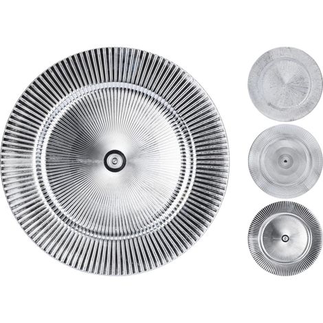 Sottopiatto 33 cm argento modello assortito PERAGA CHRISTMAS