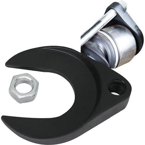 CV Axle Joint Pulley Removal Tool, Front Wheel Drive Axle Puller CV Joint Pulley, CV Joint Slide Hammer Adapter with Bolt, Drive Fork Joint Shaft Removal Tool Drive Axle Pulley Attachment Black