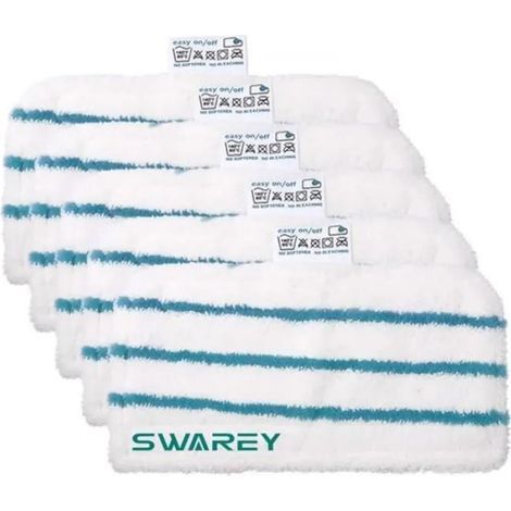 SWAREY Lot de 5 tampons de Nettoyage de Rechange lavables Lingettes pour Balai Vapeur Black & Decker FSM1610/1630 (1/4)