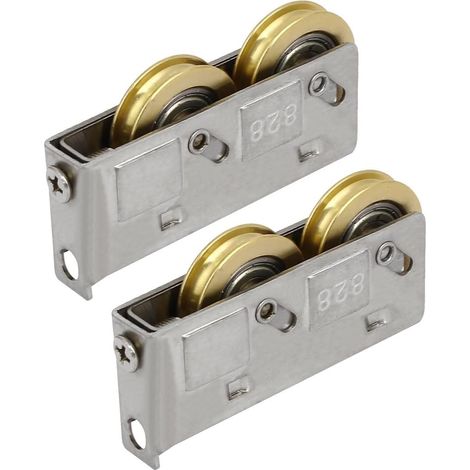 1.1" rouleau Double porte coulissante vitre Poulie Roue 2pcs (1/5)