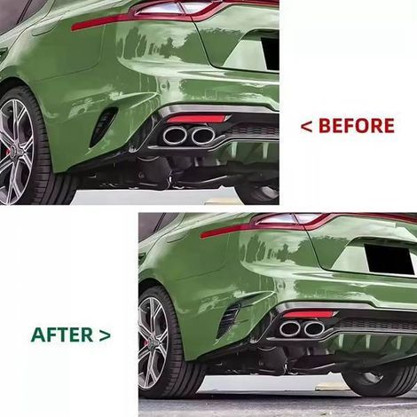 1 Paar Heckstoßstangengitter für Kia Stinger 2017-2023 in glänzendem Schwarz. (1/4)