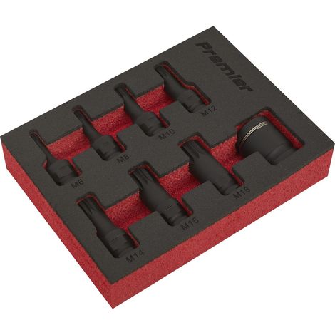 Sealey Premier Spline Impact Socket Bit Set 3/8""Sq Drive 8pc AK5622 (1/4)