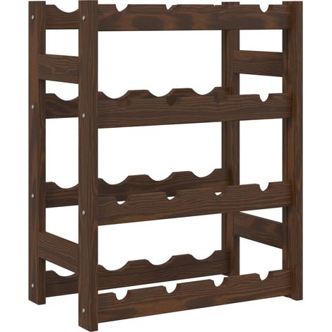 Maison Exclusive - Weinregal für 16 Flaschen Braun Massivholz Kie