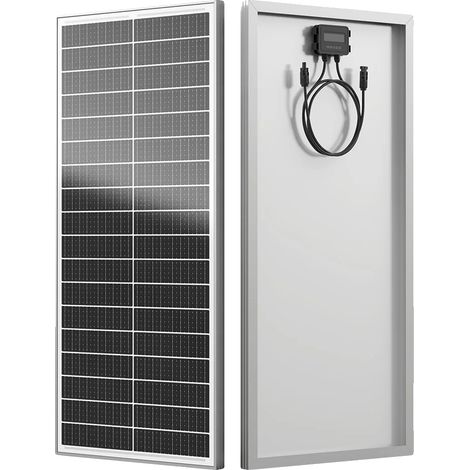 Panneau Solaire, 100W de Puissance, Silicium Monocristallin Durable, 100W x 1 (1/2)