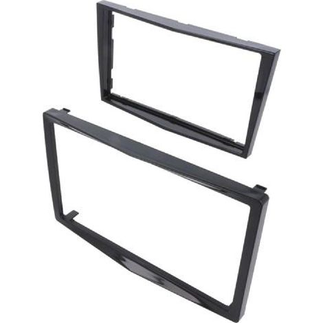 Facade autoradio 2DIN avec contour FA152.2C compatible avec Opel Antara Astra Corsa Zafira - noir brillant