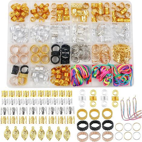 Kit 232 pièces accessoires cheveux en aluminium, set coiffure feuille métallique, pack beauté doré, lot 232 fournitures coiffage, outils salon à domicile. (1/4)