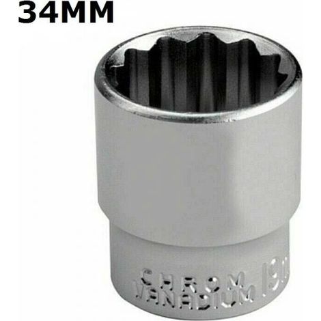 BUSSOLA POLIGONALE DA 34 MM ATTACCO DA 3/4 CROMO VANADIUM