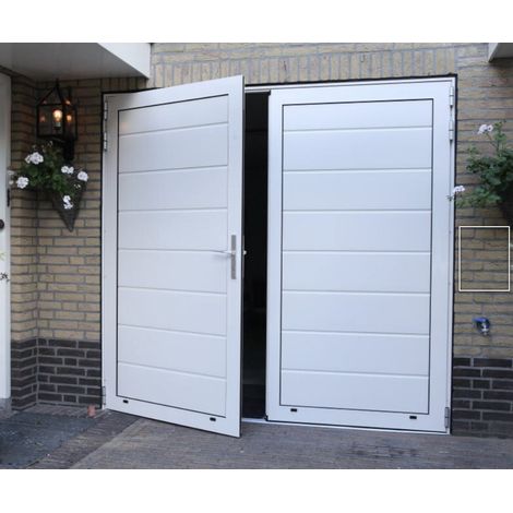 4M – Porte de garage basculante isolée 2400x2000mm – Épaisseur 40mm – Couleur blanche – Pose en tunnel