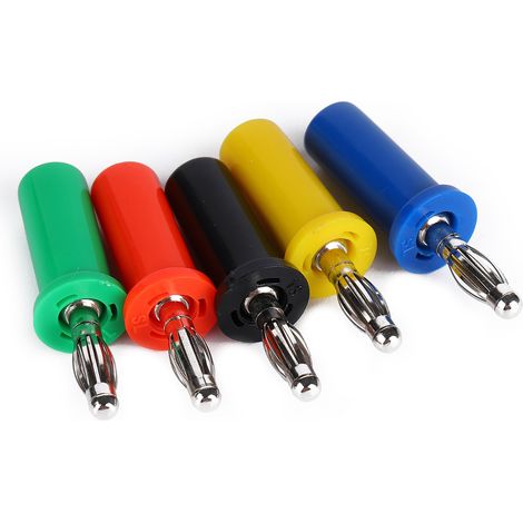 Fiche banane U30 4 mm à tête de lanterne (rouge, noir, jaune, vert, bleu) (1/5)