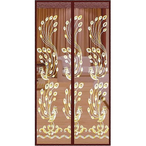 Moustiquaire magnétique automatique pour porte, fermeture magnétique, 210 cm x 90 cm. Kit d'installation complet, punaises et ruban adhésif inclus. (1/5)
