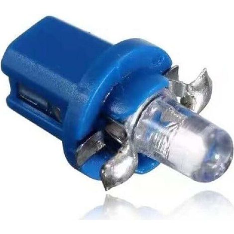 Lot de 10 ampoules LED T5 Lampe avec Support,Ampoules 12V BAX10d B8.5D Ampoule Tableau de Bord pour Voiture et Moto -bleu