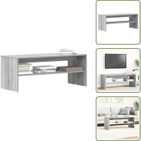 Meuble TV Sonoma gris 100x40x40 cm Bois d'ingénierie - Meuble TV - Meubles TV - Banc TV - Buffet TV (1/5)