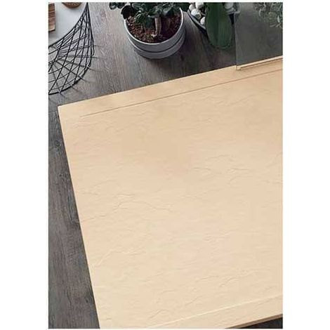 Piatto Doccia WATERLAND 90x120xh4 cm in Marmo Resina - Tagliabile - Con Griglia in Acciaio (1/5)