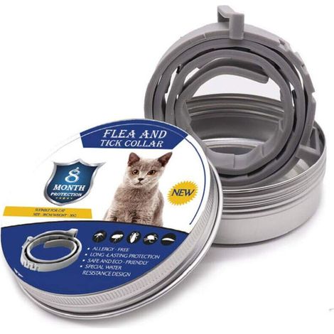 Collier Anti-puces Et Anti-tiques - 37 Cm - Pour Chats Et Chiens - Protection Jusqu'à 8 Mois (1/5)