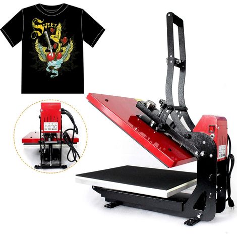 Heiße Bügelpresse, 2000 W, 40 x 50 cm, Magnetisch halbautomatisch, für Kleidung, Heimwerker, multifunktional, Touch-LCD