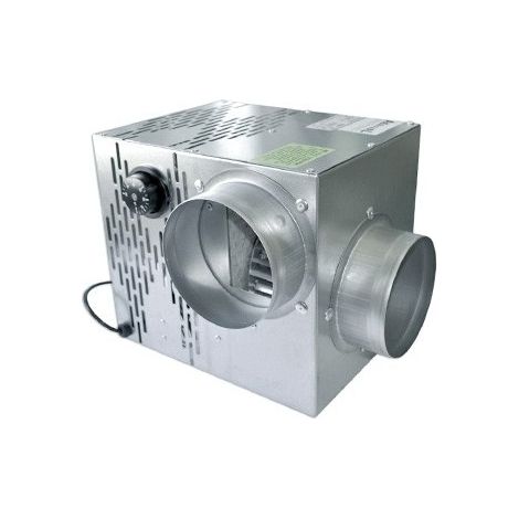 Recupair – Caisson de distribution d'air chaud 500m3/h – Récupération de chaleur cheminée – Installation facile – Fonctionnement silencieux – 4 bouches