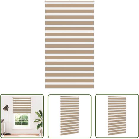 vidaXL Zebrarollo Sandbraun 120x200 cm Stoffbreite 115,9 cm Polyester (1/5)