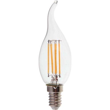 V-TAC E14 4W LED-Glühbirne, Kerzenflamme, Filament, Naturweiß