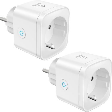 Prise Connectée WiFi, 16A 3680W Prise Intelligente, Compatible avec, , , , Suivi de la Consommation d'énergie, Pack de 2, Wi-Fi 2,4 GHz Requis (1/5)