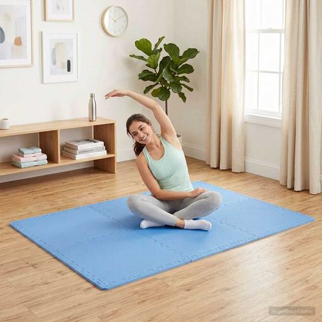 Teenpull – Bodenmatten 6 Stk. 2,16 m² EVA-Schaumstoff Blau (1/5)
