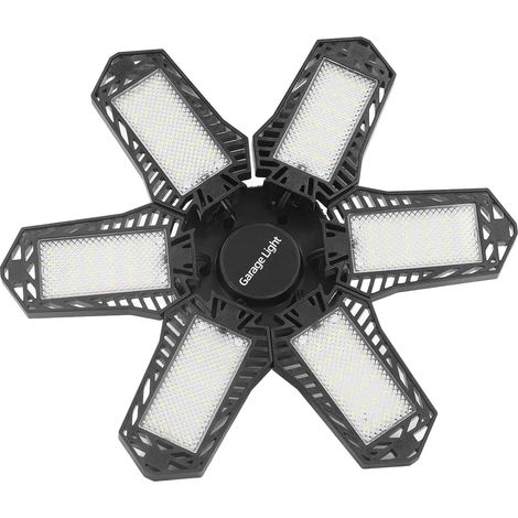 Projecteur LED pour garage 1800 lm 24 W 6 feuilles pliable, bonne dissipation thermique, éclairage LED pour entrepôt 85 à 265 V (1/5)