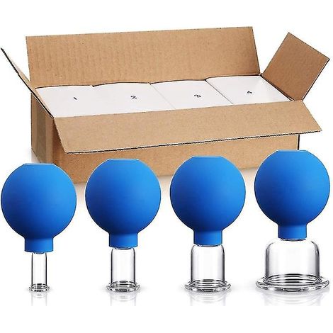Set mit Gesichtsmassage-Saugnäpfen, Vakuum-Saugnäpfen, Glas-Massage-Saugnäpfen für den Heimgebrauch. (1/5)