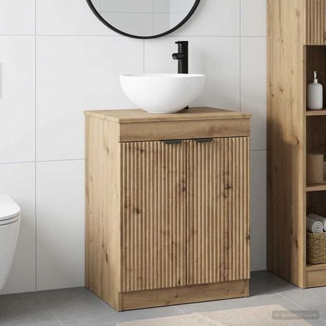 Set di mobili per il bagno Rovere Artigianale vidaXL (1/5)