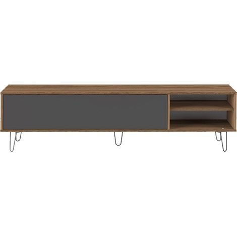 Meuble TV Jiro 165cm - noyer/anthracite (1/4)