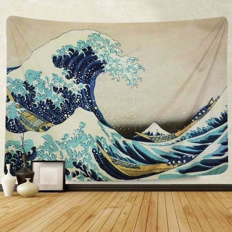 ALLIANDIS Décoration murale, grande vague, décoration murale pour salon chambre -230 x 180cm-Fei Yu (1/4)