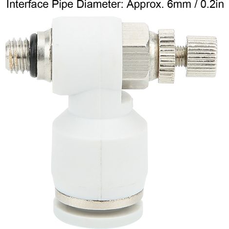 Vanne de débit à raccord rapide réglable blanche de haute qualité SL6-M5, vendue par paquets de 50. (1/5)