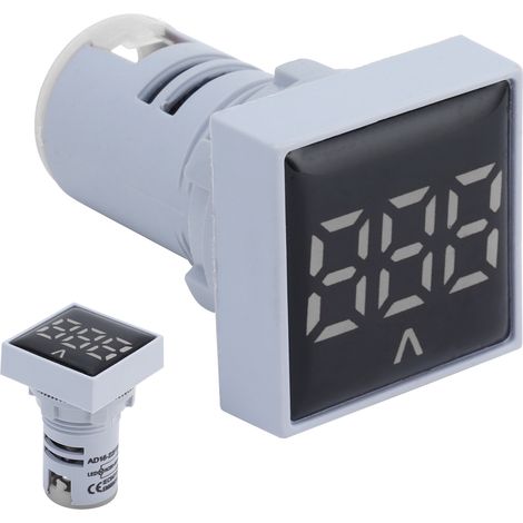AD16-22FSV Panneau indicateur de tension numérique lumineux, voltmètre 60500 V CA, blanc (1/5)