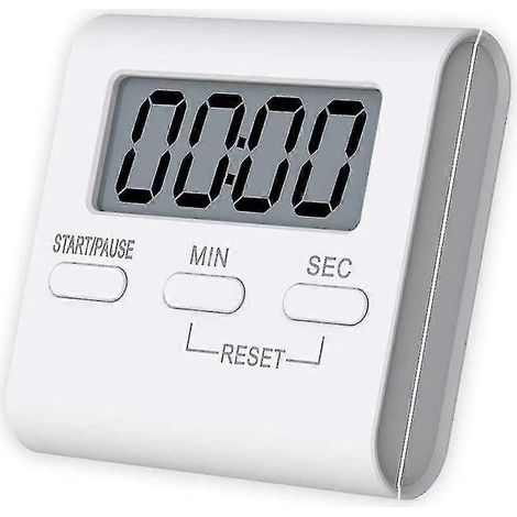 Minuteur de cuisine numérique avec fermeture magnétique, chronomètre à compte à rebours, alarme sonore puissante, grands chiffres, support et anneau de suspension pour la cuisine, la douche, la salle (1/4)