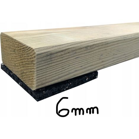 Almohadillas de goma de 6 mm para nivelar vigas de terraza, antideslizantes, 10 unidades. (1/5)