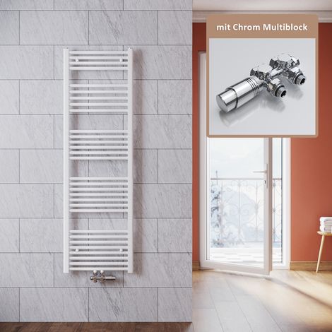 SONNI Radiateur de salle de bains raccord moyen Radiateur sèche-serviettes 1600x500mm Multiblock (1/5)