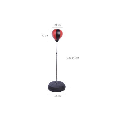 Set de sac de frappe, sac debout réglable en hauteur 125-145cm, gants, pompe, pour professionnels et débutants (1/5)