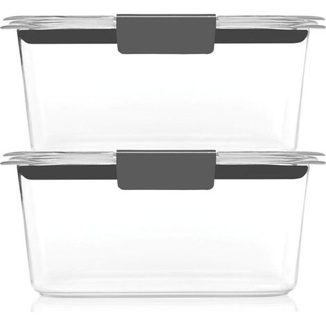 Boîte hermétique pour aliments, récipient de conservation des aliments, 2 pièces, hermétique et étanche, 17,7 x 12,3 x 7 cm (1/4)