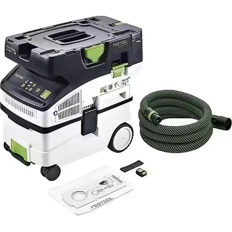 Festool – Aspirateur sans fil CLEANTEC CTLC MIDI I-Basic – Puissance 36V – 3 niveaux d’aspiration – Démarrage automatique Bluetooth – Classe L (1/10)