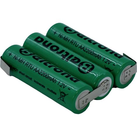 Beltrona RTU3AAZ Akkupack 3x Mignon (AA) Z-Lötfahne NiMH 3.6 V 2200 mAh