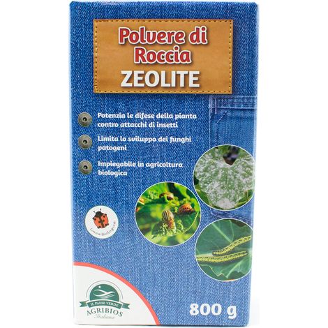 Insetticida zeolite in polvere di roccia di origine vulcanica per piante confezione 800 gr AGRIBIOS (1/2)