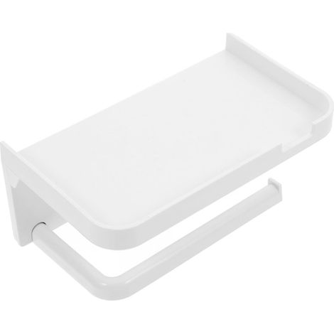 Dérouleur papier toilette avec étagère sans perçage ABS (1/5)