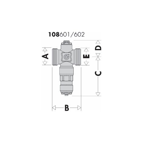 Vanne antigel avec corps en laiton, raccord 1 "M Caleffi 108602 Laiton (1/3)