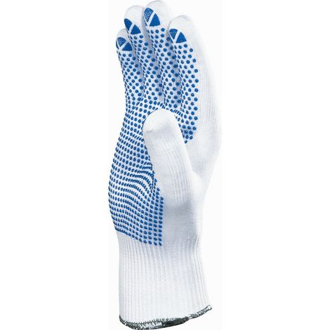 GANT DELTA PLUS BLANC TRICOT 100% POLYAMIDE - PICOTS PVC 1 FACE JAUGE 13 -PM1600 T7 (1/2)