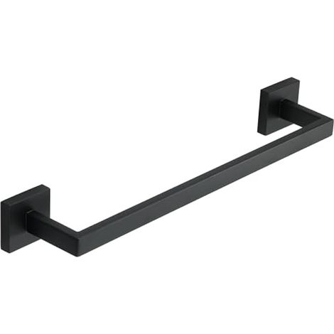 Porte Serviette Mural en SUS304 Acier Inoxydable 40 CM, Barre Sèche Serviette Noir avec Vis Cachées et Tube Épaissi, Support Solide pour Salle de Bain, Cuisine, Installation par Perçage (1/5)