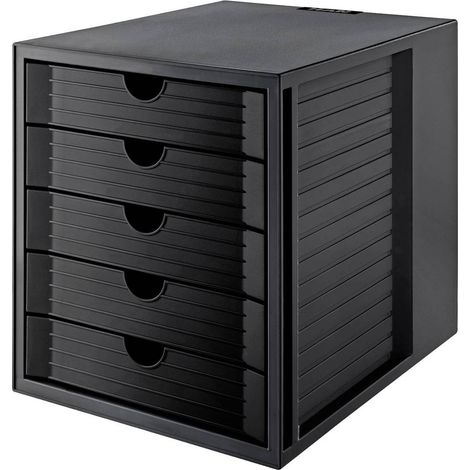 HAN SYSTEMBOX KARMA 14508-13 Cassettiera Nero DIN A4, DIN C4 Numero cassetti: 5 (1/4)