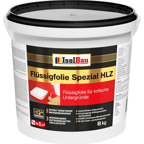 Flüssigfolie HLZ 8 kg Dichtfolie Abdichtung Bad Dusche Küche Holz OSB Fliesen