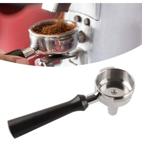 Portafiltro per caffè Portafiltro in acciaio inox 58mm Accessorio filtro per caffè in legno Macchina commerciale Portafiltro a beccuccio singolo Stile F Legno Dalbergia Melanoxylon (1/4)