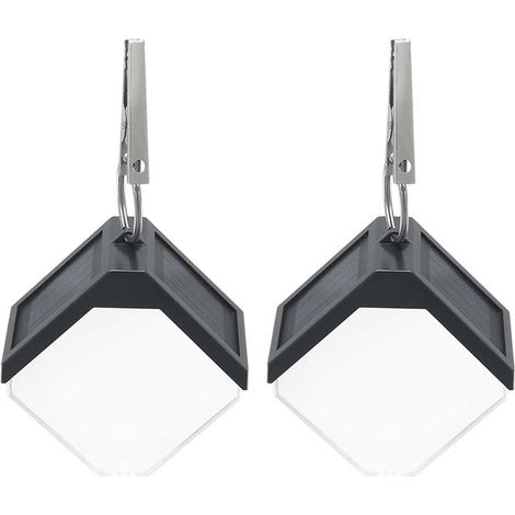 2 luces solares para barandilla de terraza - Aplique de pared exterior impermeable IP65 - Luz solar para caminos - Lámpara de escalón con energía solar, no requiere cableado (1/5)